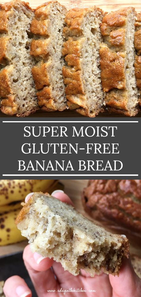 Gluten Free Quick Bread, Super Moist Banana Bread, Banane Plantain, Patisserie Sans Gluten, Pan Sin Gluten, Gluten Free Banana Bread, Moist Banana Bread, Breakfast And Brunch, Gluten Free Banana