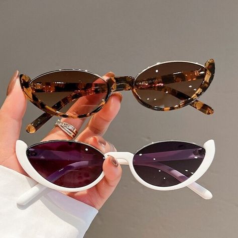 US $0.36 40％ Off | New Small Cat Eye Sunglasses Women Men Trendy Vintage Shades Eyewear Fashion Driving Cycling Sunglasses Half-frame Sun Glasses Trendy Eyewear, Retro Fashion Women, Cat Eye Sunglasses Women, Cycling Sunglasses, Pink Frames, Trendy Sunglasses, Rimless Sunglasses, Cat Eyes, Small Cat