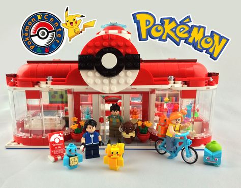 photo Lego Pokemon, Lego Film, Mega Pokemon, Lego Boards, Lego Diy, Pokemon Center, Lego Worlds, Cool Lego Creations, Lego Design