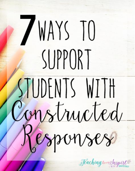 Constructed response reading questions are on all the assessments now. Read this post to learn SEVEN strategies to support your students with constructed response questions. Academic Coach, Intermediate Reading, Grouping Students, Jennifer Findley, Reading Notebooks, Reading Questions, Constructed Response, Reader Response, 3rd Grade Writing