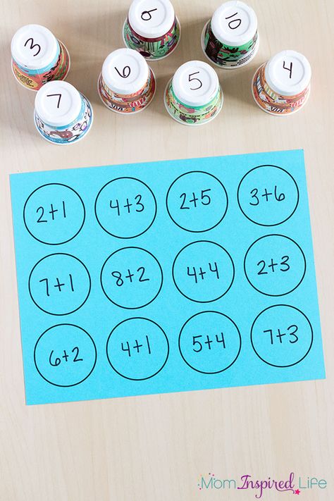 Addition To 5 Activities, Addition Activities Kindergarten, Addition Activity, Math Card Games, Cool Math, Addition Activities, Subtraction Activities, Learn Math, Kids Math