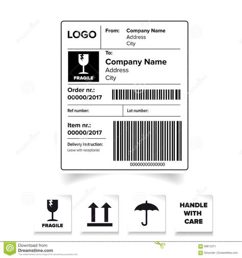 Shipping Label Barcode Template Stock Vector Illustration Of Stamp Inside Package Address Label Template - 10+ Professional Templates Ideas | 10+ Professional Templates Ideas Shipping Label Template, Printable Label Templates, Free Label Templates, Customization Ideas, Address Label Template, Online Shipping, Mailing Labels, Shipping Label, Shipping Labels