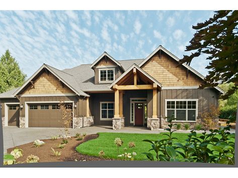 Country House Plan Front Photo 06 - Wrights Creek Craftsman Home 011D-0526 | House Plans and More House Plans One Story, Craftsman Style Home, Craftsman Style Homes, Craftsman Style House Plans, Craftsman House Plan, Ranch Style Homes, Ranch House Plans, Craftsmen Homes, Craftsman House Plans