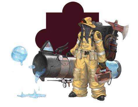 ArtStation - Firefighter, HAN TAN Sci Fi Firefighter, Fire Fighter Character Design, Fireman Character Design, Firefighter Character Design, Firefighter Character, Fireman Art, Firefighter Art, Flash Point, Fallout Art