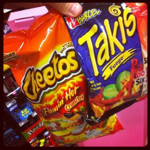 Hot Cheetos And Takis are related to science because of its make up. It goes through a chemical reaction when it's fried and coated in the spicy goodness Food Feast, Hot Cheetos, Junk Food Snacks, Chocolate Company, Food Snacks, Cheetahs, Taste Testing, Spicy Recipes, Junk Food