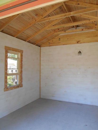 Art Studio Shed, Artist Shed, Backyard Art Studio, Friend House, Backyard Art, Craftsman Garage, Small Art Studio, Art Shed, Custom Sheds