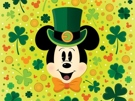 St.Patricks Day Mickey  by Jason Ratner Disney St Patricks Day Wallpaper, St Patrick's Day Wallpaper, Disney St Patricks Day, St Patricks Day Wallpaper, Winnie The Pooh And Piglet, Pooh And Piglet, Day Wallpaper, Mickey Christmas, Disney Addict