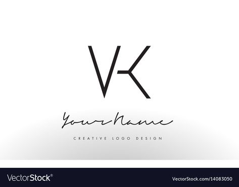 Vk Letter Tattoo Designs, Kv Logo Design Letter, Vk Tattoo Designs, Vk Logo Design, Letters Logo Design, Script Tattoos, Karma Tattoo, Logo Foto, Letters Logo