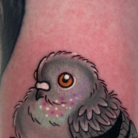 Cute Pigeon Tattoo, Pigeon Tattoo Traditional, Lyra Tattoo, Pigeon Tattoo Design, Tattoo Pigeon, Pigeon Tattoo, Cute Pigeon, Pin Up Tattoos, Ink Ideas