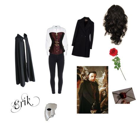 The Phantom of the Opera Erik cosplay by lola-laufeyson on Polyvore featuring Donna Karan, Beatrice.b, Paige Denim, Laura Cole, Masquerade, women's clothing, women's fashion, women, female and woman Phantom Of The Opera Cosplay Female, Female Phantom Of The Opera Costume, Phantom Of The Opera Costumes Female, Female Phantom Of The Opera, Phantom Of The Opera Cosplay, Phantom Of The Opera Erik, Phantom Costume, Opera Outfit, Musical Theatre Costumes