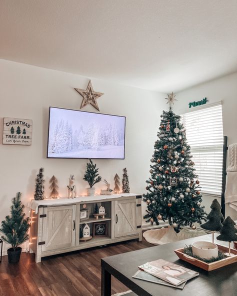 The most wonderful time of the year! Christmas Tree Next To Tv, Country Apartment Decor, Apartment Themes, Country Apartment, Apartment Christmas, Tree Inspiration, Christmas Apartment, Dream Apartment Decor, New York Homes