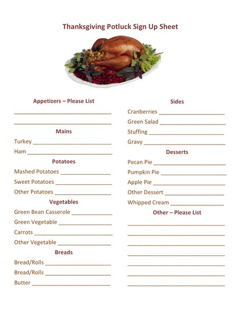 printable thanksgiving potluck sign up sheet - Google Search Thanksgiving Checklist Food, Thanksgiving Grocery List, Soul Food Menu, Thanksgiving Checklist, Potluck Sign Up Sheet, Breakfast Potluck, Friendsgiving Potluck, Work Potluck, Thanksgiving Planning