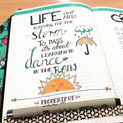 I just started my very first bullet journal. As a psychologist with a stressful job I wanna use it to stay more positive and centered. As a fan of every kind of art and organazing the idea of this kind of notebook makes me jump like a little kid. :) Wanted to draw a first page of positivity and guidance for my life.  Oh, and I'm officially in love with fake calligraphy and brush lettering. <3  #mentalhealthmatters #bulletjournal #bujo #firstday January Title Page, January Title, Bujo Quotes, Positivity Journal, Fake Calligraphy, Journal January, Quote Page, How To Bullet Journal, Bullet Journel