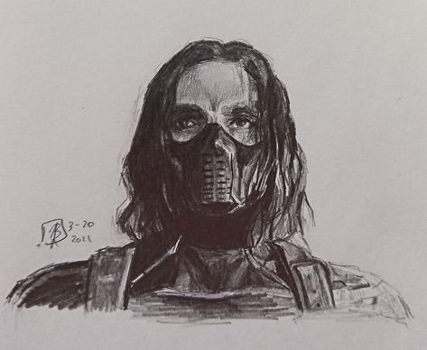 James Bucky Barnes, Soldier Drawing, Marvel Art Drawings, Winter Soldier Bucky, Marvel Drawings, The Winter Soldier, Call Art, Art Drawings Sketches Creative, The Nightmare