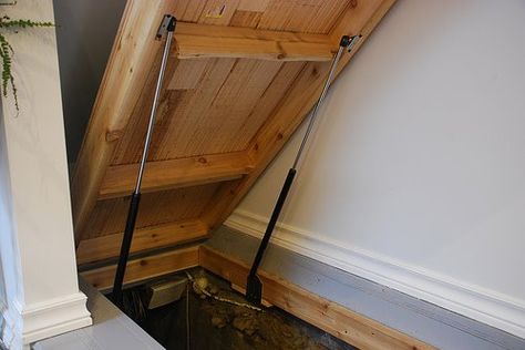 hatch doors for basement | The basement hatch Crawl Space Door, Basement Entrance, Basement Doors, Trap Door, Root Cellar, Basement Stairs, Hidden Rooms, Cellar Door, Secret Rooms