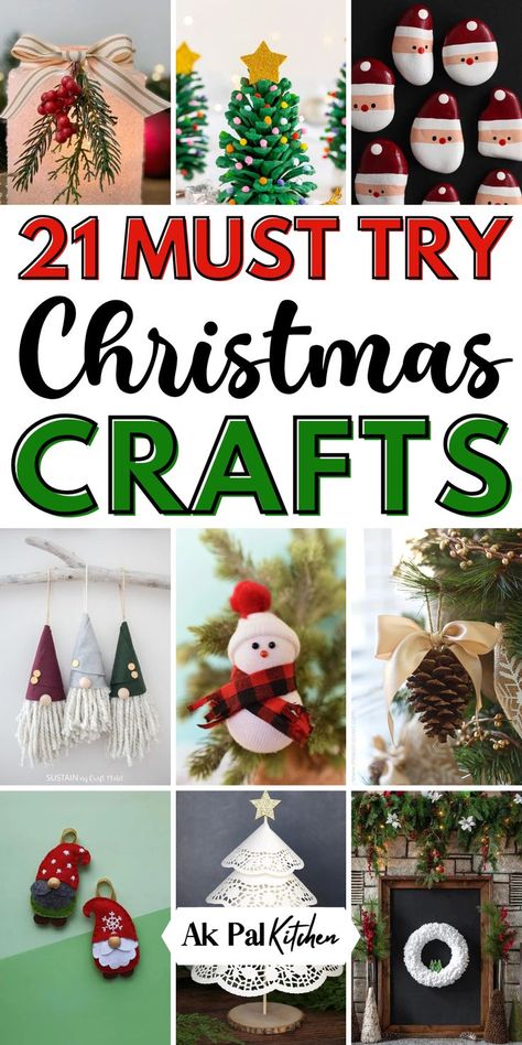 Christmas crafts are a wonderful way to celebrate the holiday season. Explore homemade Christmas ornaments, perfect for adding a personal touch to your Christmas tree decor. Whether you're looking for easy Christmas crafts for adults or fun holiday craft ideas for kids, we've them all. From DIY Christmas gifts to festive Christmas decor ideas, these creative Christmas craft ideas will inspire you to make the season extra special. Get started on your holiday craft projects today! Crafts For Christmas Decorations, Holiday Craft Ideas For Kids, Creative Christmas Crafts, Homemade Christmas Tree, Fun Holiday Crafts, Easy Christmas Ornaments, Christmas Crafts For Adults, Homemade Christmas Decorations, Christmas Craft Projects