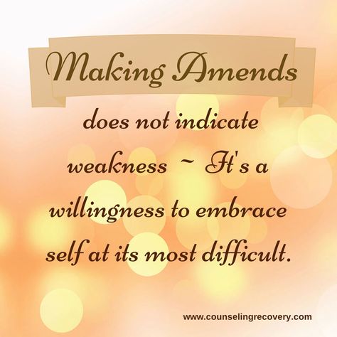 Making amends builds integrity and starts repairing the damage in your relationships. Amends Quotes, True Repentance, Making Amends, Celebrate Recovery, Relationship Facts, Recovery Quotes, Story Quotes, Saying Sorry, Poem Quotes