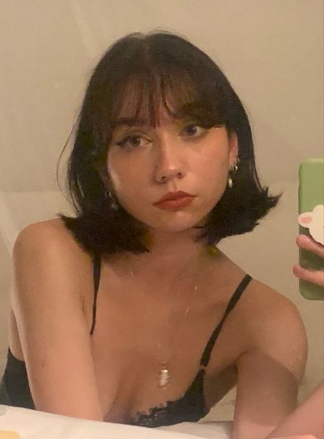 Elegant Short Hair with Bangs Designs Short Hair With Bangs Ponytail, Loose Bangs Short Hair, Cute Short Hair Bangs, Above Shoulder Hair With Bangs, Straight Short Hairstyles For Prom, Short Hair With Bottleneck Bangs, Short Hair W Wispy Bangs, Short Hair With Fringe Aesthetic, Fringe Bangs On Short Hair