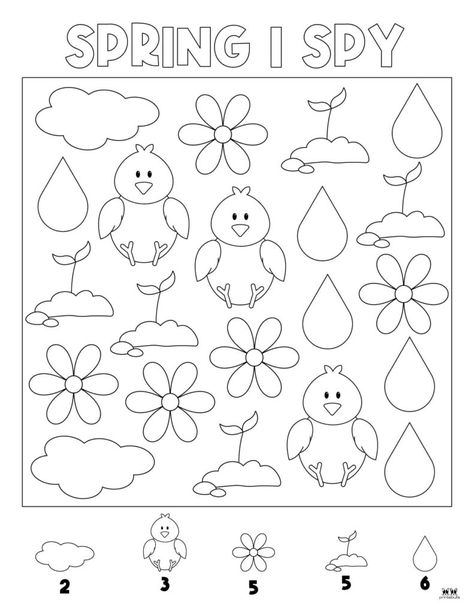 Choose from 4 unique Spring I Spy printables to keep your kids entertained for hours as the seasons change. All pages can be printed from home. 100% FREE! Spring I Spy, Seasons Change, Hidden Pictures, I Spy, Teaching Materials, The Seasons, Kids Entertainment, Changing Seasons, Printable Worksheets