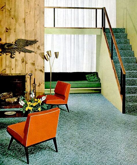 Living Room (1951) 1950s Interior, Retro Rooms, Midcentury Interior, Mid Century Bedroom, Mid Century Interior, Retro Interior Design, Vintage Interior Design, Mid Century Living, Mid Century Modern Interiors