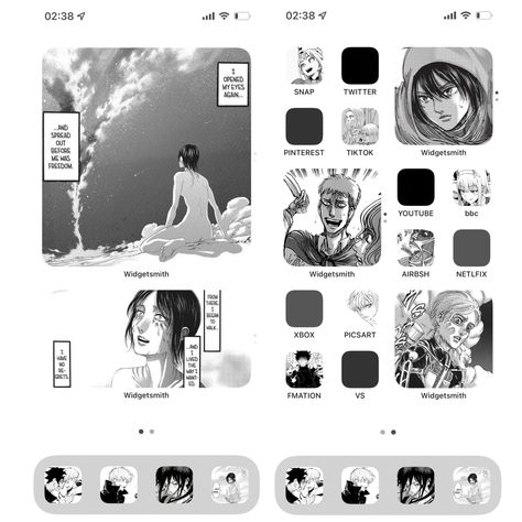 manga layout idea <3 mainly aot Manga Layout, Phone Themes, Attack On Titan, Photo Wall, Ios, Layout, Electronic Products, Frame, Wall