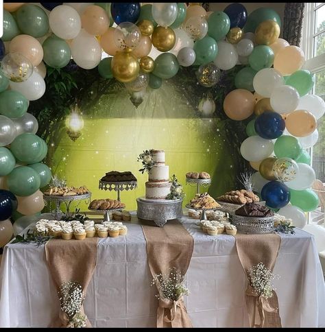 Table Arch Balloon, Table Top Balloon Arch, Sweet 16 Decor, Drop Table, Shrek Party, Balloon Backdrop, Back Drop, Cake Table, Balloon Arch