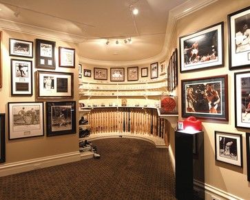 Sports Memorabilia Design Ideas, Pictures, Remodel and Decor Memrobilia Ideas, Autograph Display Ideas, Memorbillia Display Ideas, Sport Memorabilia Display, Sports Memorabilia Display Wall, Memorabilia Display Ideas, Baseball Memorabilia Display, Sports Memorabilia Room, Sports Pictures Display