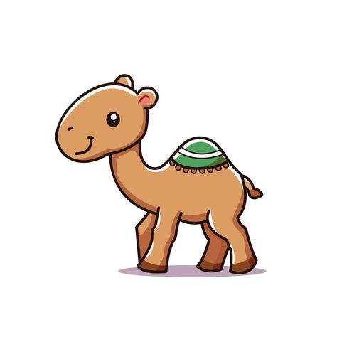 Cute Camel Vector Design Illustration Lunchbox Doodles, Camel Drawing, Camels Illustration, White Board Drawings, Walking Cartoon, Doodles Drawings, Graphic Ideas, Cute Doodles Drawings, Simple Cartoon