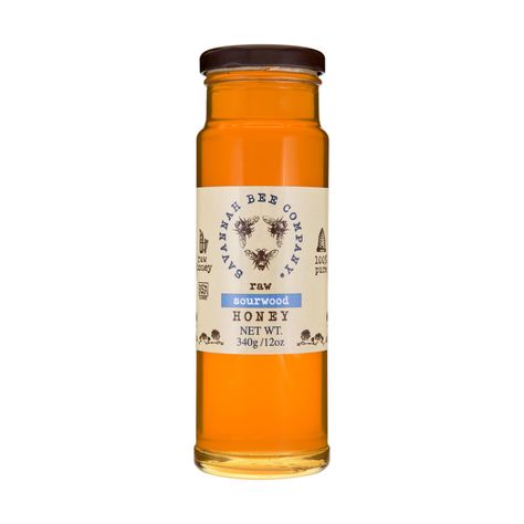 SAVANNAH BEE | Sourwood Honey - 12 Ounce Southern Sauces, Savannah Bee Company, Tupelo Honey, Gift Crates, Orange Blossom Honey, Gourmet Food Gifts, Fruit Bar, Natural Honey, Raw Honey