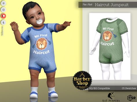 The Sims Resource - Haircut Jumpsuit- Infant Sims 4 Cc Infant Hair Boy, Sims 4 Infant Cc Clothing Male, Infant Boy Cc Sims 4, Sims 4 Infant Hair Boy, Sims 4 Infant Cc Boy, Sims 4 Baby Boy Cc, Sims 4 Male Toddler Cc, Sims 4 Cc Infant Boy, Sims 4 Infant Boy Cc