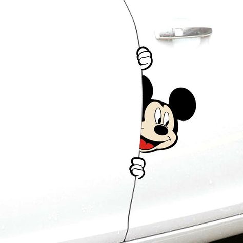 Disney Cars Decorations, Mickey Diy, Switch Board Painting, Mickey Decor, Custom Trainers, Mickey Mouse Car, Mouse Nursery, Car Sticker Ideas, Cars Decorations