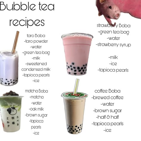 #Boba #recipe #easy #fun Boba Tea Orders, How To Make Boba Drinks, Starbucks Boba Tea, Homemade Boba Recipe, Bubble Tea Recipe With Popping Boba, Boba Drink Ideas, Boba Orders To Try, Starbucks Boba Drinks, How To Make Boba At Home