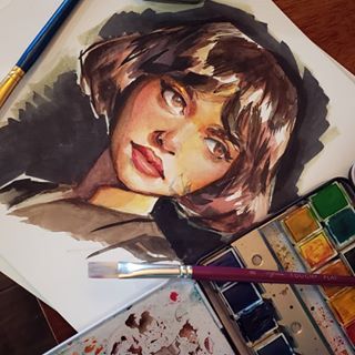 Clementine Wills (@clemetine119) • Instagram photos and videos Watercolour Hair, Portrait Practice, Marker Sketch, Watercolor Art Face, Watercolor Face, Instagram Edit, Sketch Portrait, Drawing Studies, Hair Painting