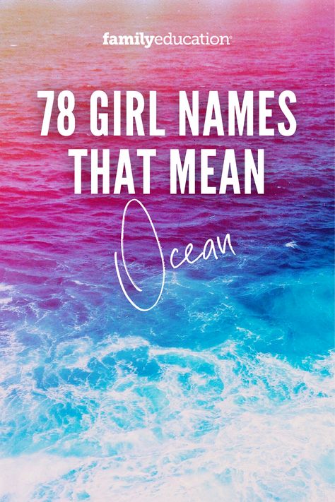 These water names for girls are inspired by oceans, river, and beautiful parts of nature. #girlnames Water Names Girl, Names Related To Water, Names That Mean Ocean, Ocean Names, Ocean Goddess, Nicknames For Girls, Welsh Names, Scottish Names, Water Names