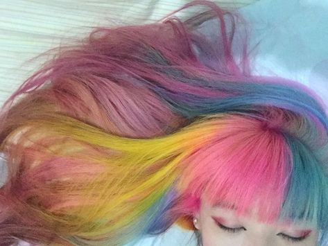 Soft Grunge Hair, Kristina Webb, Colourful Hair, Multi Colored Hair, Dye Ideas, Multicolored Hair, Colorful Hair, Pastel Hair, Colored Hair