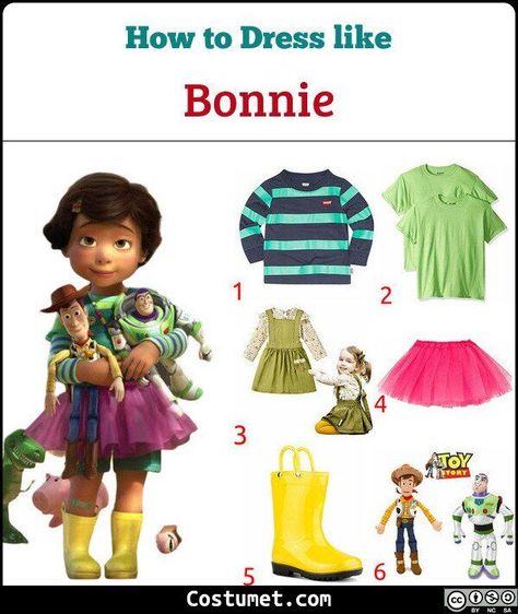 Bonnie (Toy Story 3) Costume for Cosplay & Halloween 2020 Green Overall Shorts, Bonnie Costume, Disfraz Toy Story, Gum Boots, Family Themed Halloween Costumes, Toy Story Halloween, Toy Story Party Decorations, Toy Story Costumes, Ballerina Outfit