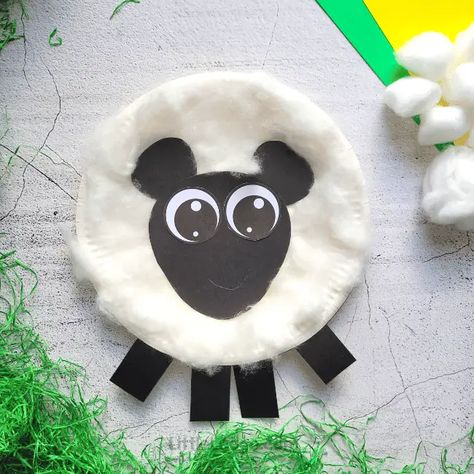 Paper Plate Sheep Craft {Free template} Sheep Craft Template, Paper Plate Sheep, Sheep Printable, Sheep Craft, Worthy Is The Lamb, Paper Plate Craft, Sheep Pattern, Paper Plate Crafts For Kids, Sheep Crafts