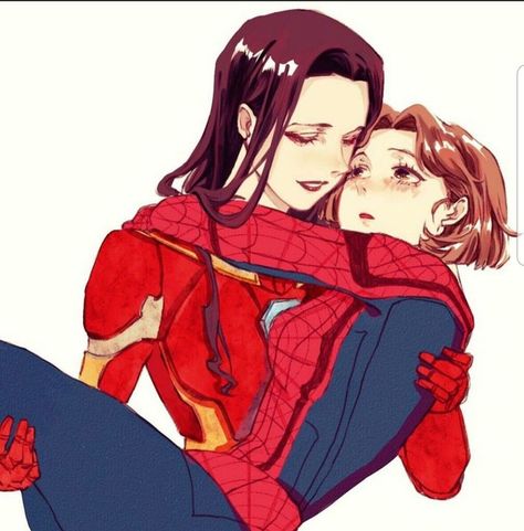 Captain America Genderbend, Spiderman Genderbend, Fem Spiderman, Fem Tony Stark, Marvel Genderbend, Avengers Fanfic, Female Avengers, Marvel Artwork, Young Avengers