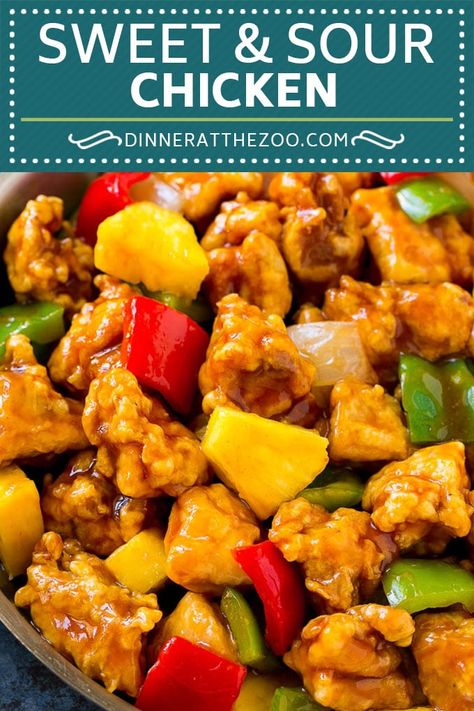 Sour Recipes, Sour Food, Sweet And Sour Chicken Recipe, Sour Chicken Recipe, Chicken Fresh, Homemade Chinese Food, Copy Cats, Almond Chicken, Sweet And Sour Chicken