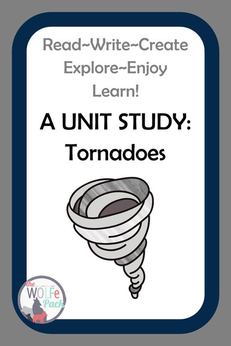 For a multi-discipline approach to teach about TORNADOES, check out this Unit Study with ideas of books to READ, ideas to WRITE, crafts to CREATE, more to EXPLORE & other ways to LEARN! Free printables! #TheWOLFePack #Tornadoes #UnitStudy Tornado Worksheet Free Printable, Tornado Unit Study, Tornado Worksheet, Tornado Craft, Tornado In A Jar, Weather Unit Study, Weather Experiments, Literature Unit Studies, Weather Activities For Kids