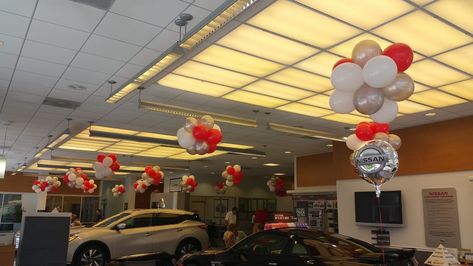 Autonation Nissan of Brandon called for a last minute event where they wanted decor for their showroom. They ended up getting 12 balloon topiaries and an inverted column with a ... The post Brandon Nissan Car Dealership Balloon Decor first appeared on YTEevents. Car Dealership Decor, Brandon Call, Balloon Topiary, Nissan Car, Corkboard Ideas Decor, Car Dealerships, Nissan Cars, Topiaries, Balloon Decor