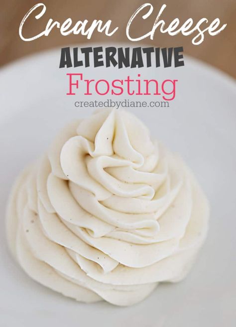 cream cheese alternative frosting recipe Frosting Without Cream Cheese, Cream Cheese Alternative, Carrot Bundt Cake, Dairy Free Cream Cheese Frosting, Cheese Alternative, Cheese Frosting Recipe, Fig Cake, Dairy Free Cream Cheese, Cream Cheese Frosting Recipe