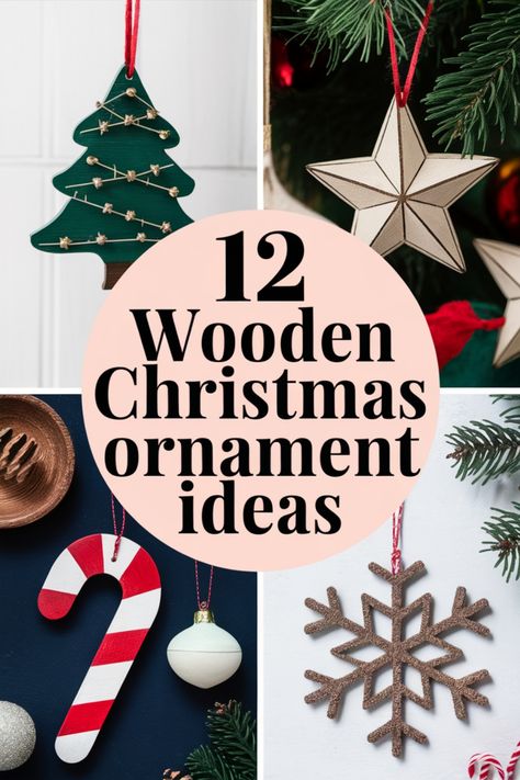 Discover 12 charming wooden Christmas ornament ideas to add a rustic touch to your holiday decor. From intricate snowflakes to adorable reindeer, these ornaments are perfect for DIY projects or festive gifts. Spruce up your tree with these handmade decorations that bring warmth and nostalgia to your home. Whether you prefer classic designs or modern twists, there's a wooden ornament here for every style. Let your creativity shine this holiday season with these unique and festive decoration ideas Wooden Snowflakes Diy, Wood Ornament Ideas, Diy Wooden Ornaments, Diy Wooden Christmas Ornaments, Wooden Tree Ornaments, Unique Christmas Trees Themes, Wooden Ornaments Diy, Christmas Ornament Ideas, Bar Wood