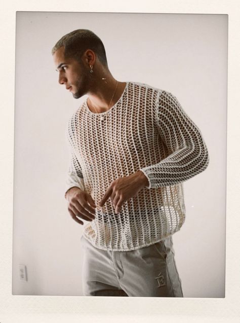 Crochet Mens, Coachella Fits, Crochet Outfits, Festival Outfits Men, Men Mode, Crochet Men, Mode Crochet, Outfits For Men, Queer Fashion