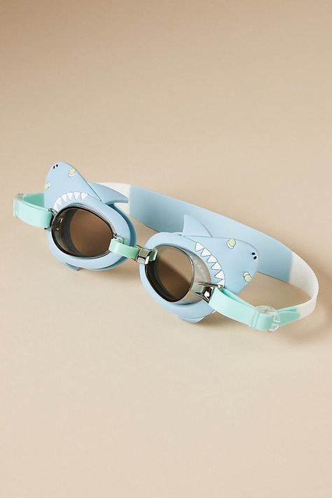 Recommended for ages 3-9 years Silicone, PVC, PU, PC 380 UV-protected lenses Wide adjustable silicone strap prevents sliding and improves fit Two-piece goggles with cushioning silicone gasket Anti-fog effect enhances clarity Adjustable nose bridge to fit many face shapes Imported | Mini Swim Goggles by Sunnylife in Blue at Anthropologie Cute Goggles, Diy Shoe Rack, Swim Goggles, Blue Cute, Swimming Goggles, Blue Fits, Outdoor Fun, Way Of Life, Lifestyle Brands