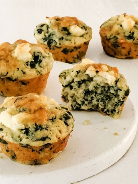 Ricotta Muffins, Spinach And Ricotta, Spinach Ricotta, Sweet Muffin, Savoury Baking, Healthy Muffins, Cupcake Muffins, Muffin Recipes, Salmon Burgers