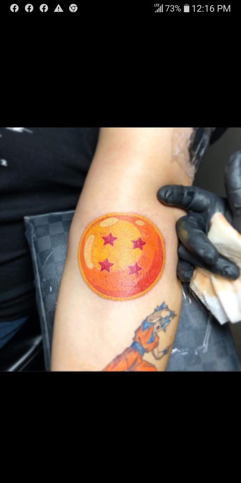 4 Star Dragon Ball Tattoo, 4 Star Dragon Ball, 7 Dragon Balls, Tattoos Dragon, Star Dragon, Tattoo Star, Mark 10 9, Matching Tats, Ball Tattoo