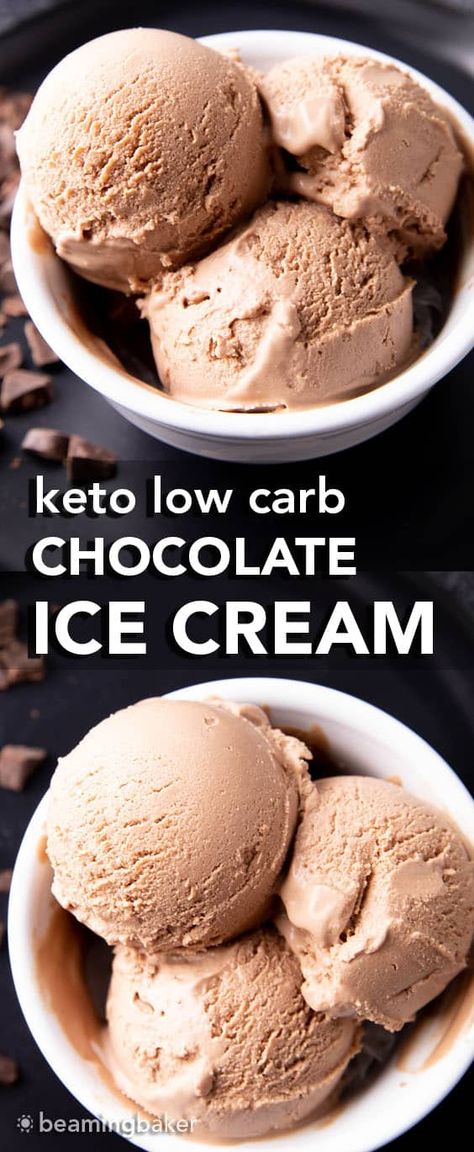 Keto Chocolate Ice Cream, Keto Ice Cream Recipe, Low Carb Ice Cream Recipe, Keto Friendly Ice Cream, Ice Chocolate, Chocolate Ice Cream Recipe, Healthy Ice Cream Recipes, Gelato Recipe, Easy Ice Cream Recipe