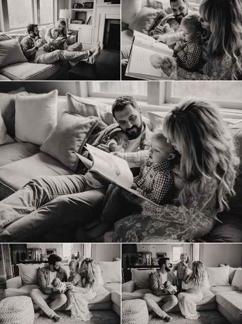 Newborn Photos With Siblings, Family Photography At Home, Photoshoot Ideas Newborn, Shooting Photo Famille, Indoor Family Photography, Indoor Family Photos, Newborn Family Pictures, Photography At Home, Family Photos With Baby