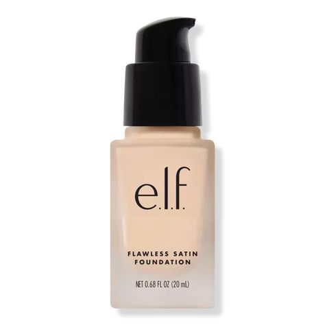 Flawless Satin Foundation - e.l.f. Cosmetics | Ulta Beauty Dr Makeup, Elf Foundation, Affordable Makeup Brands, Glow Lotion, Mack Up, Skincare Items, Ulta Beauty Makeup, Beauty Wishlist, Cheap Makeup